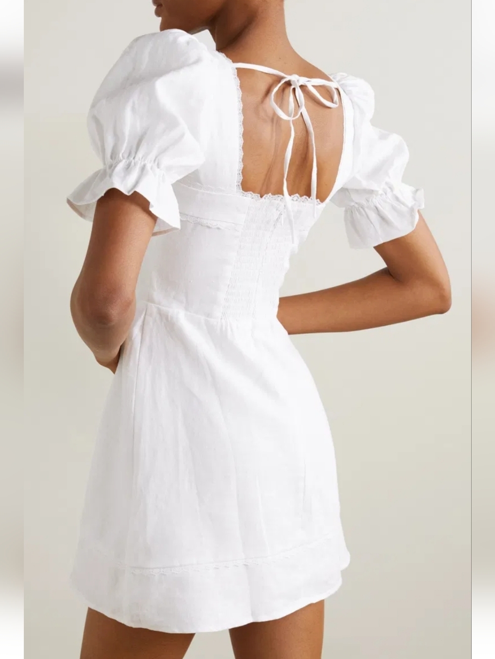 Reformation Evianna Linen Mini Dress In Lara Floral - Picture 3 of 16